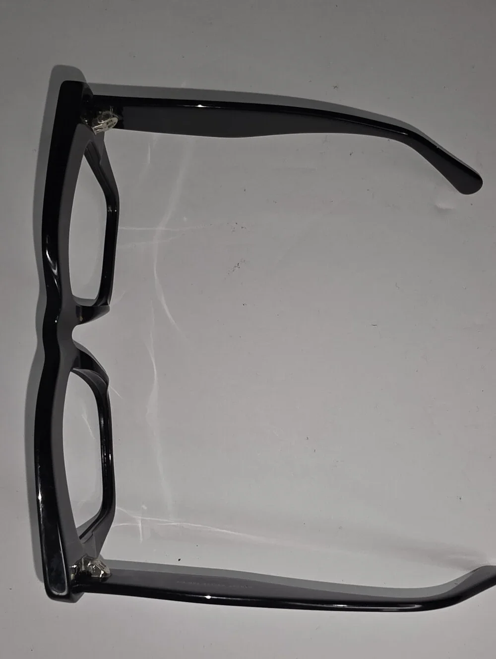 Oversized Square Fashion Eyeglass Frames Clear & Black Bundle 2 Pairs